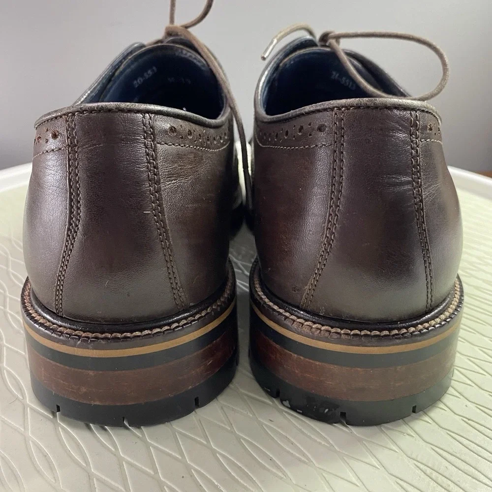 Men's‎ Johnston&Murphy Dark Brown Shoes Sz.10.5M Leather Lace Up PROM WEDDING